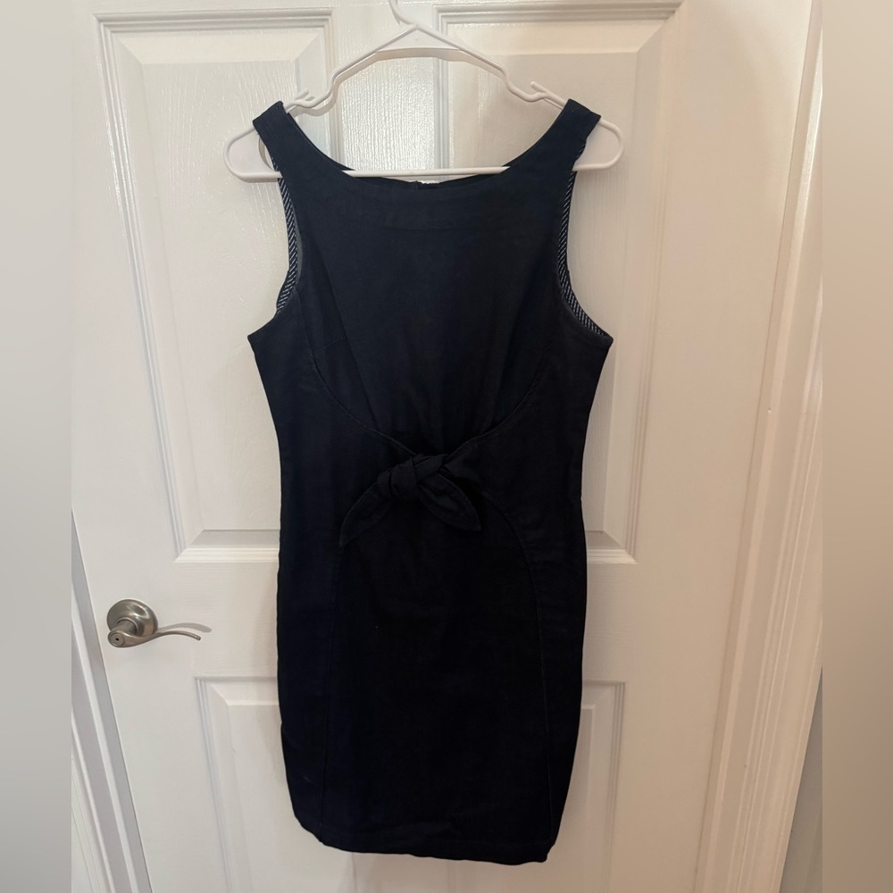 HOLDING HORSES Dark Blue Denim Tie Dress, size 4